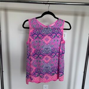 Lilly Pulitzer Pink and Blue Sleeveless Tank Top